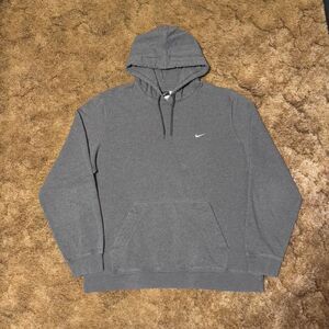 Vintage Y2K Nike Small Logo Hoodie Grey XXLarge